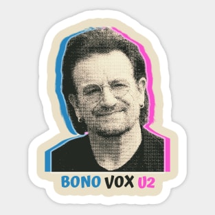 Bono Vox U2 Retro Sticker